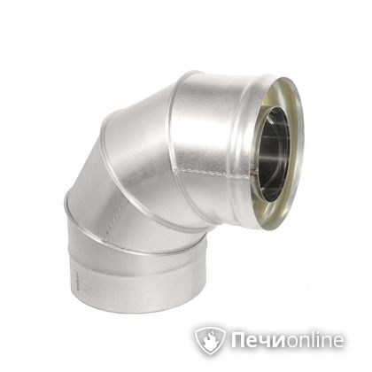 Колено 90° сэндвич Теплов и Сухов Отвод Термо 87* ОТ-Р 430-0.5/оцинковка D200/260 в Архангельске