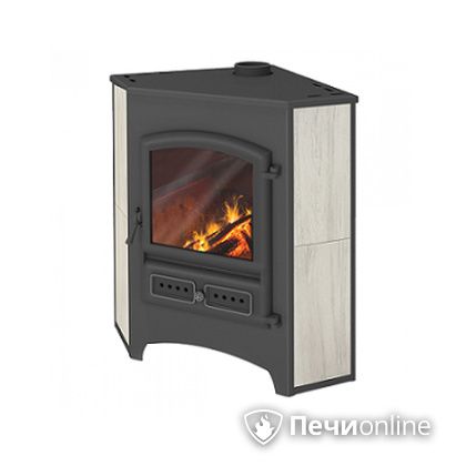 Печь-камин Этна (БКД) угловой беж. 9 кВт (150 кв.м) в Архангельске