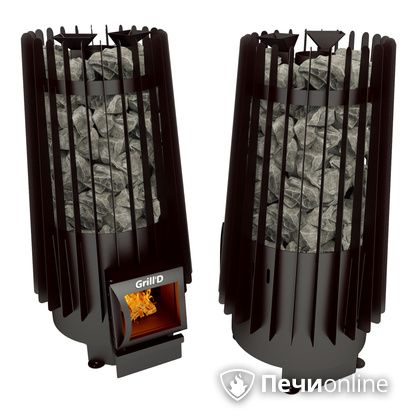 Дровяная печь-каменка GrillD Cometa Vega 180 short black в Архангельске