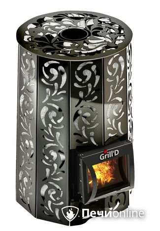 Дровяная печь-каменка GrillD Violet short Жадеит 80 в Архангельске