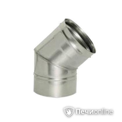 Дымоход Дымок Колено 45° одностенный 0.8 мм ОТНR_45 115 в Архангельске