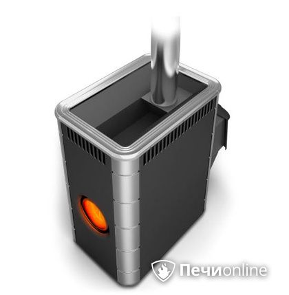 Дровяная банная печь TMF Аврора Inox ДА Иллюминатор антрацит НВ  в Архангельске
