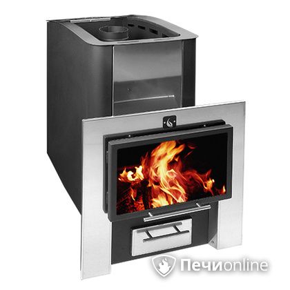 Дровяная банная печь Конвектика 12 Плазма антрацит в Архангельске