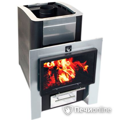 Дровяная банная печь Конвектика 16 Плазма антрацит в Архангельске