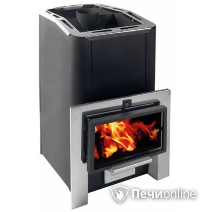 Дровяная банная печь Конвектика Ниагара 18 Плазма антрацит в Архангельске