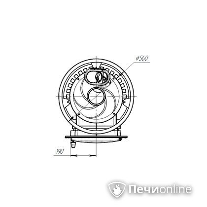 Дровяная печь-каменка Прометалл Атмосфера М короткий топливный канал сетка в Архангельске