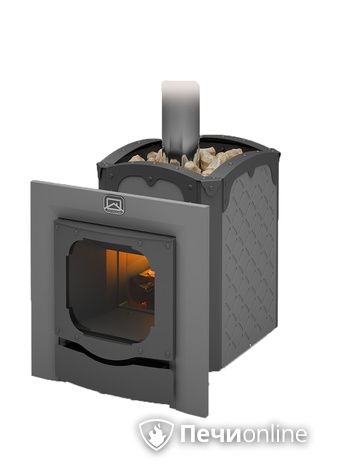 Дровяная банная печь Теплодар Былина-12 Ч Панорама (1.1) в Архангельске