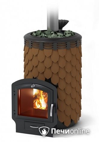 Дровяная банная печь TMF Альфа Панголина Лайт Inox ЧДБСЭ ЗК терракота в Архангельске