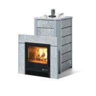 Дровяная печь-каменка ИзиСтим Ялта 15 (Талькохлорит), AISI 430