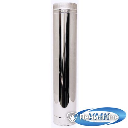 Дымоход УМК Труба D150 L=1.0 м 1.0мм. нержавейка в Архангельске