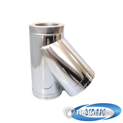 Дымоход УМК Сэндвич-тройник 135° D115х200 Н+Оц 10 мм 05 мм. по воде в Архангельске