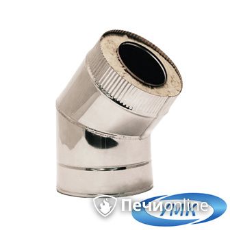 Дымоход УМК Сэндвич-отвод 135°  D160х220 Н+Оц 0.5мм 0.5мм по воде в Архангельске