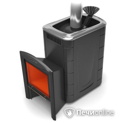 Дровяная банная печь TMF Гейзер 2014 Carbon Витра антрацит в Архангельске