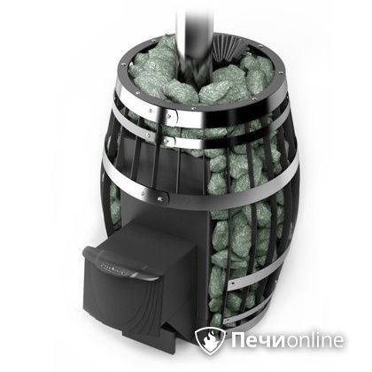 Дровяная банная печь TMF Саяны XXL 2015 Inox с закрытой каменкой и теплообменником дверь антрацит в Архангельске
