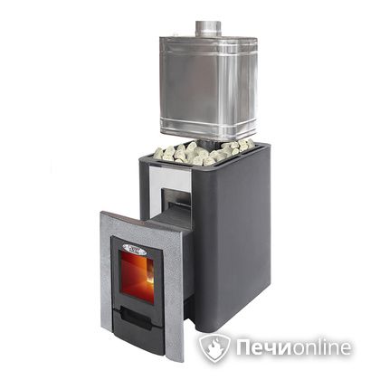 Дровяная банная печь УЗПО Жарсталь Волжанка Порта дверца со стеклом в Архангельске