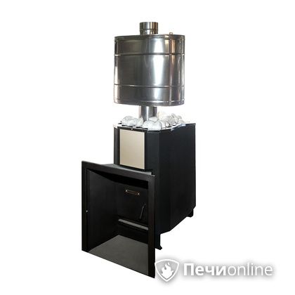 Газовая печь для бани УЗПО Синара Метеорит газо-дровяная антрацит без ГГУ в Архангельске