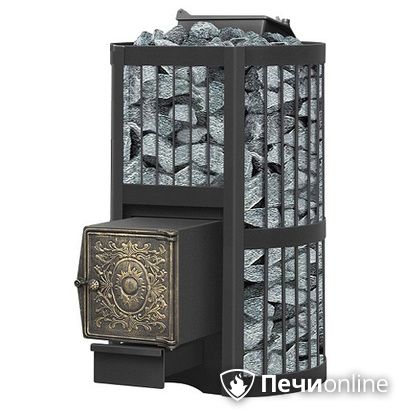 Дровяная банная печь Везувий Ураган Стандарт 22 (ДТ-4) с закрытой каменкой чугун в Архангельске