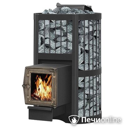 Дровяная банная печь Везувий Ураган Стандарт 22 (ДТ-4С) с закрытой каменкой чугун в Архангельске