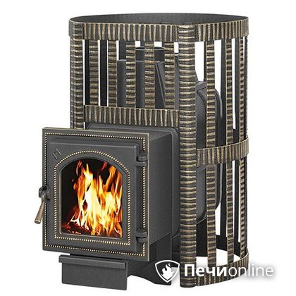 Дровяная банная печь Везувий Легенда Ковка 28 (270) чугун в Архангельске