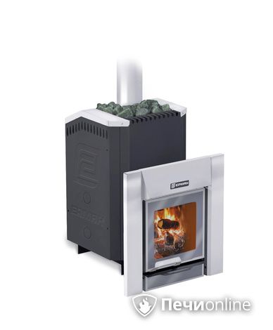 Дровяная банная печь Ермак 12-Премиум чугунная топка 10мм в Архангельске